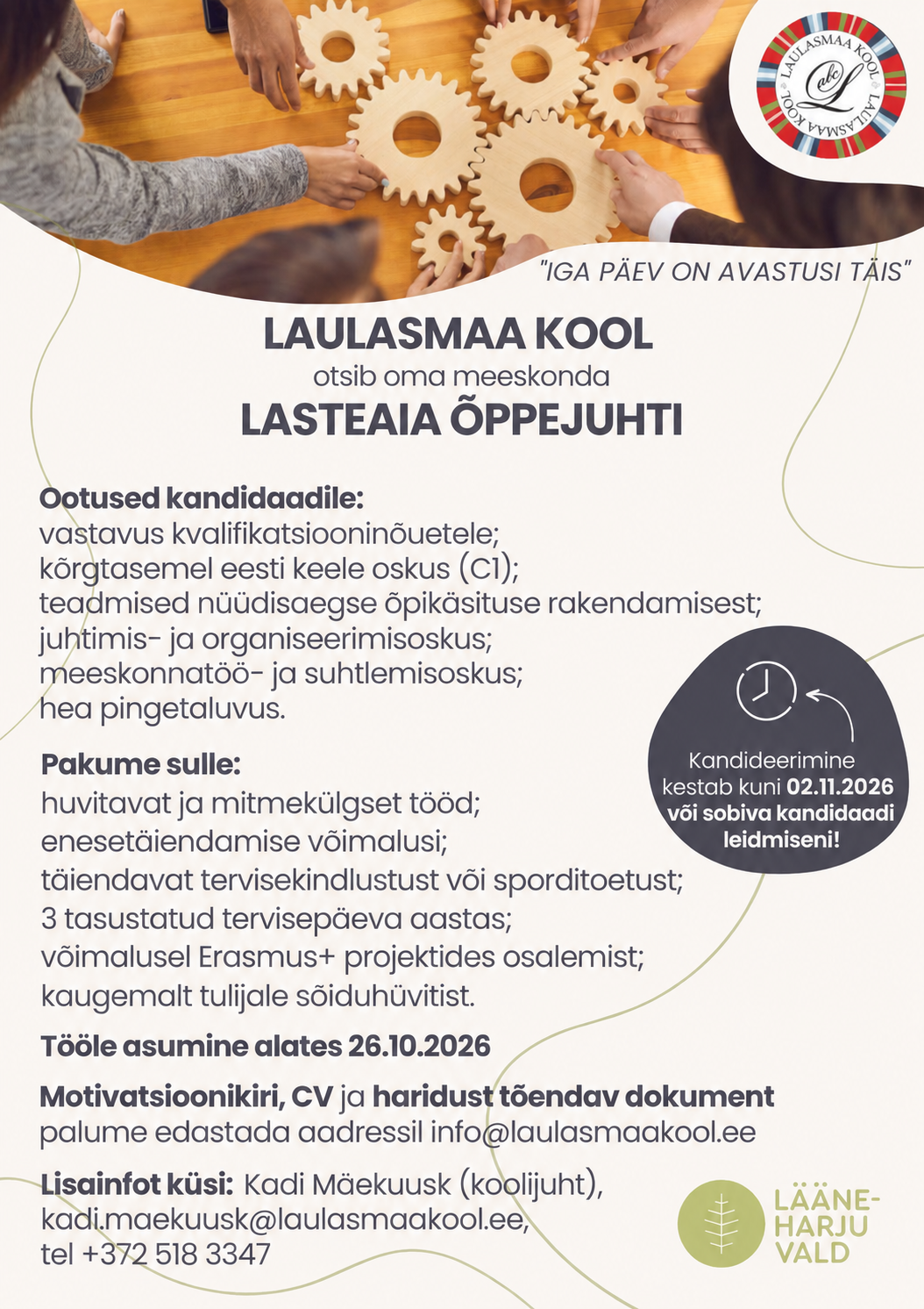 Laulasmaa Kooli lasteaia õppejuht