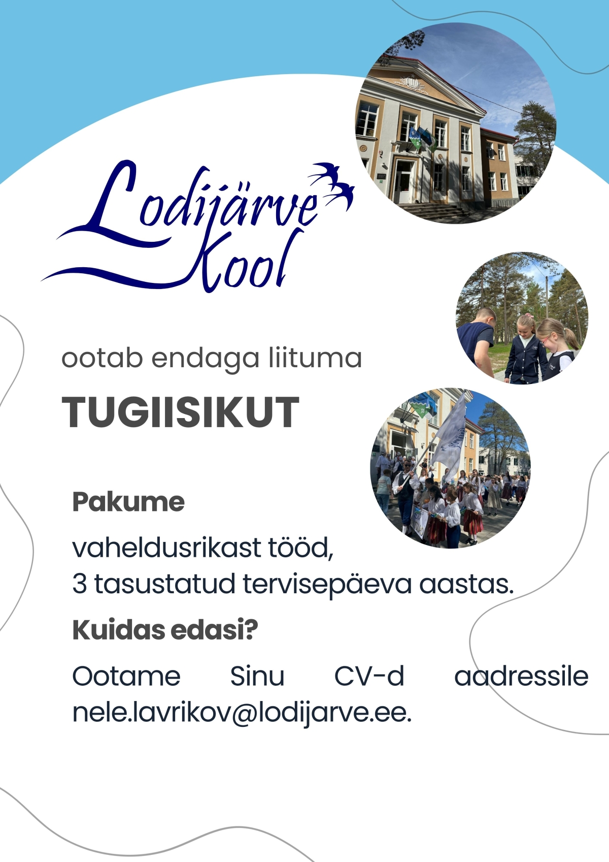 Lodijärve kooli tugiisiku töökuulutus